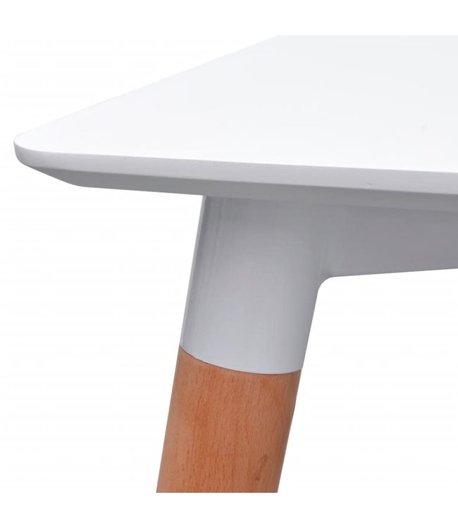 Eetkamerset 7-delig wit en zwart