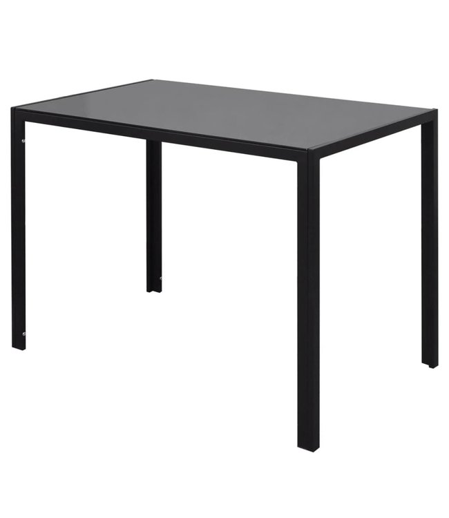 Eetkamerset 5-delig zwart en wit