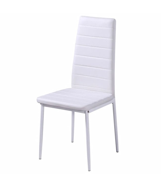 Eetkamerset 7-delig wit en zwart