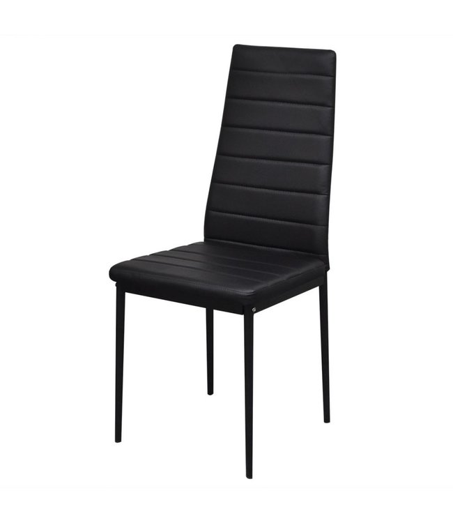 Eetkamerset 7-delig zwart