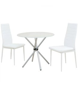 Eetkamerset tafel en stoelen 3-delig