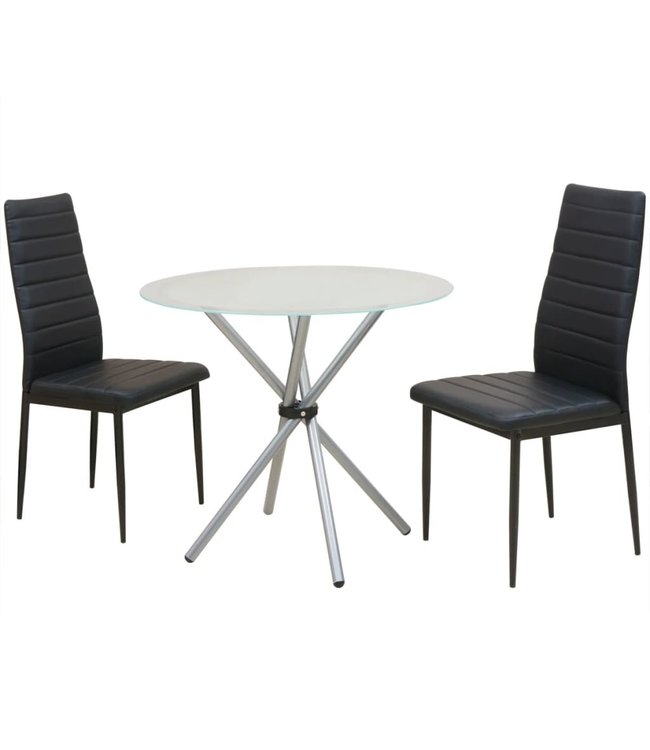 Eetkamerset tafel en stoelen 3-delig