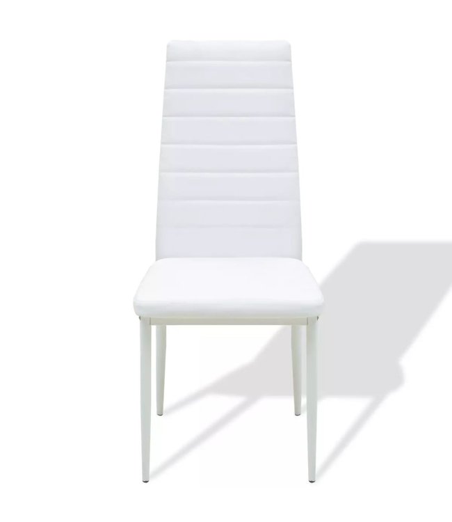 Eettafel en stoelenset 5-delig wit