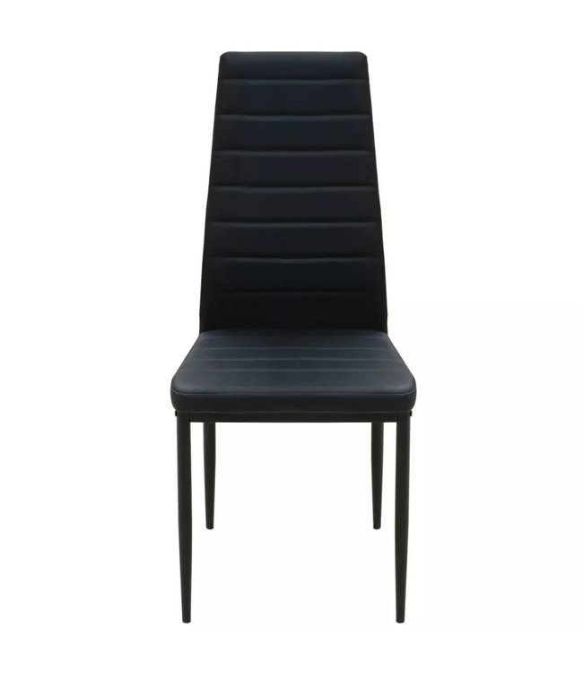 Eetkamerset tafel en stoel zwart 5-delig