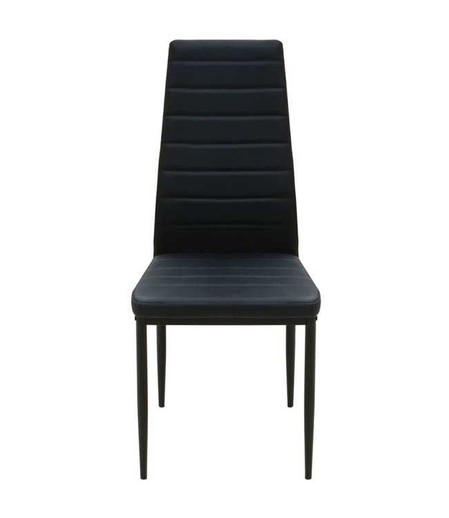 Eetkamerset tafel en stoel zwart 3-delig