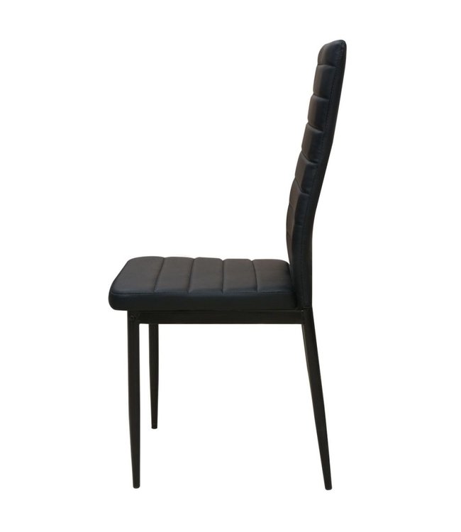 Eetkamerset tafel en stoel zwart 3-delig