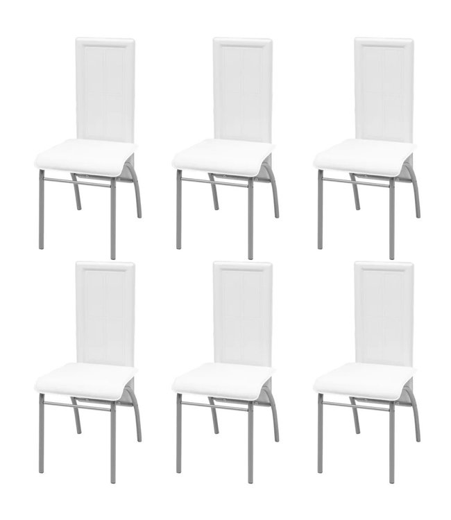 Eetkamerset wit 7-delig