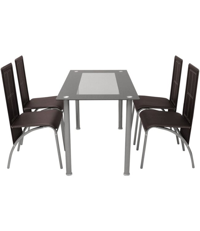 Eetkamerset Bruin 5-delige