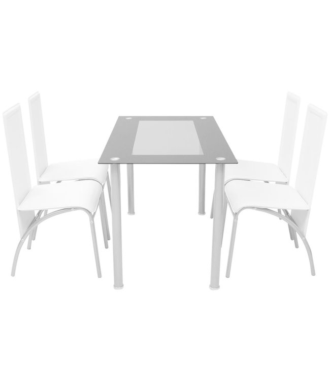 Eetkamerset Wit 5-delige