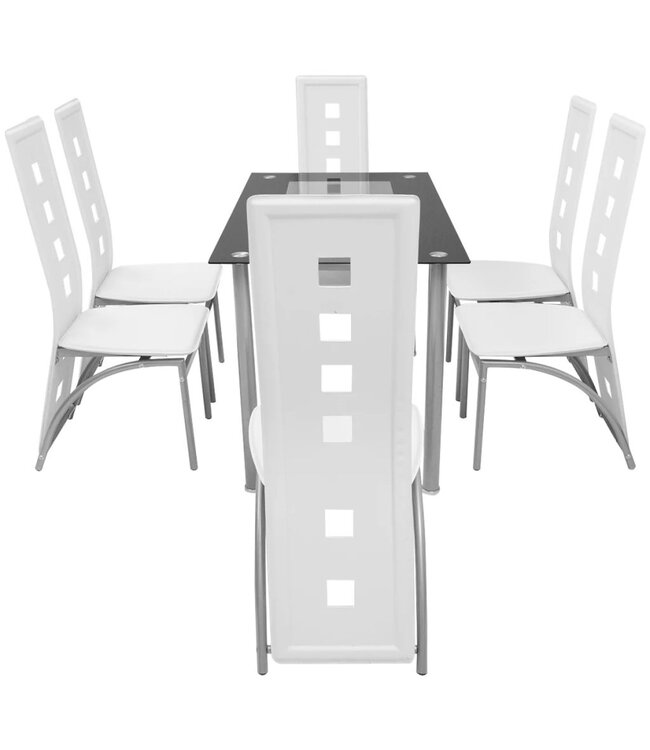 Eetkamerset Wit 7-delige