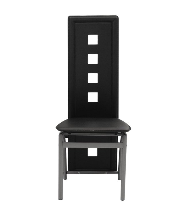 Eetkamerset zwart 7-delig