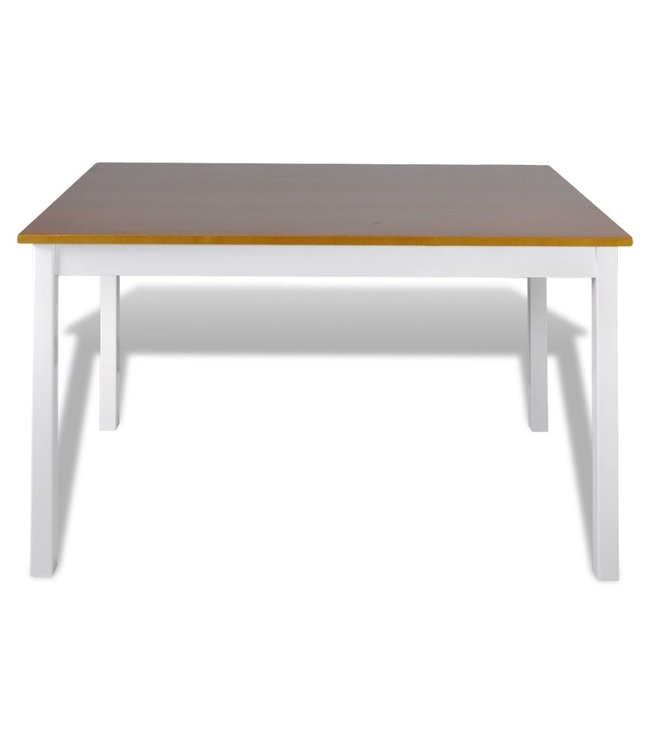 5-delige Eethoek bruin en wit