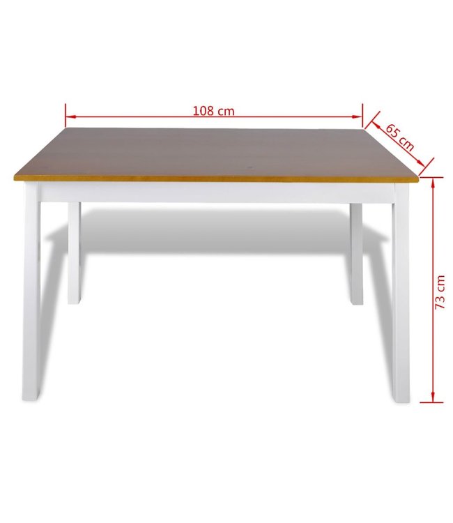 5-delige Eethoek bruin en wit