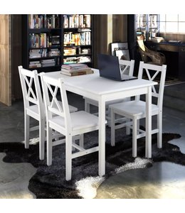 5-delige Eethoek wit