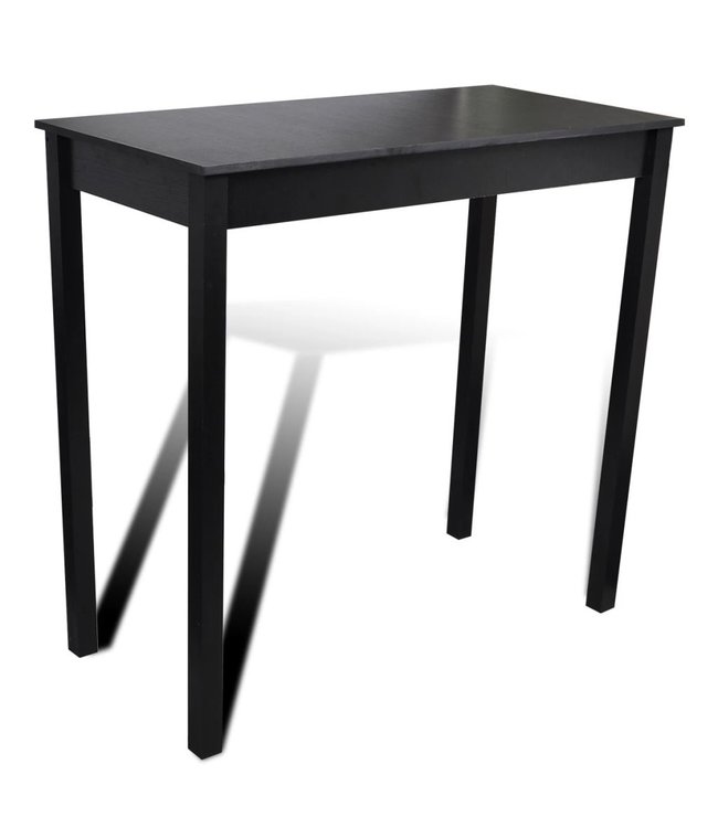 Bartafel met 4 barkrukken zwart