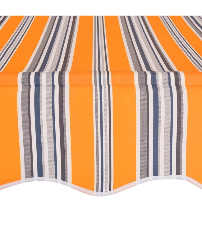 Luifel handmatig uitschuifbaar 200 cm geel en blauwe strepen