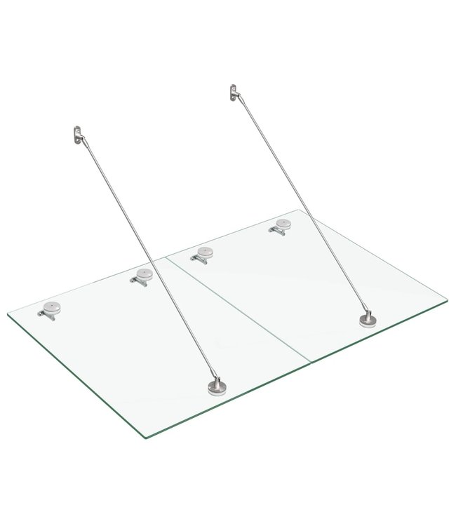 Deurluifel voordeur VSG veiligheidsglas 150x90 cm roestvrij staal