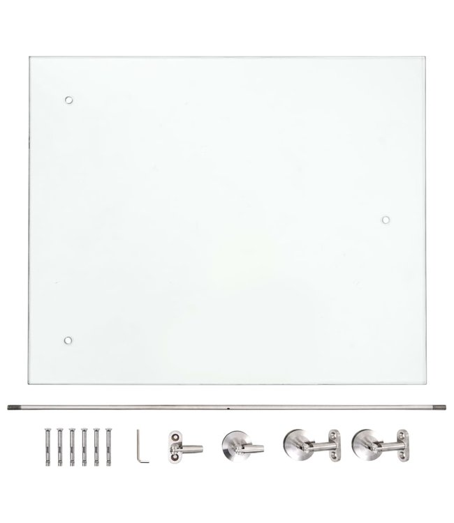 Deurluifel voordeur VSG veiligheidsglas 150x90 cm roestvrij staal