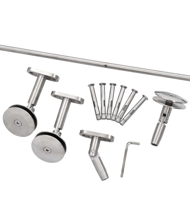 Deurluifel voordeur VSG veiligheidsglas 150x90 cm roestvrij staal