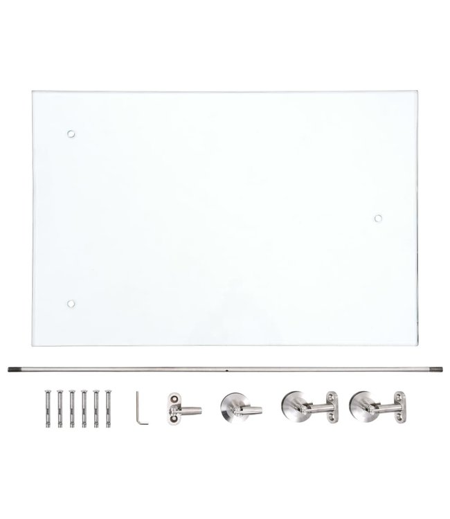 Deurluifel voordeur VSG veiligheidsglas 120x90 cm roestvrij staal