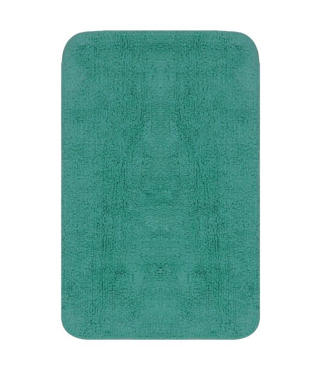 Badmattenset stof turquoise 2-delig
