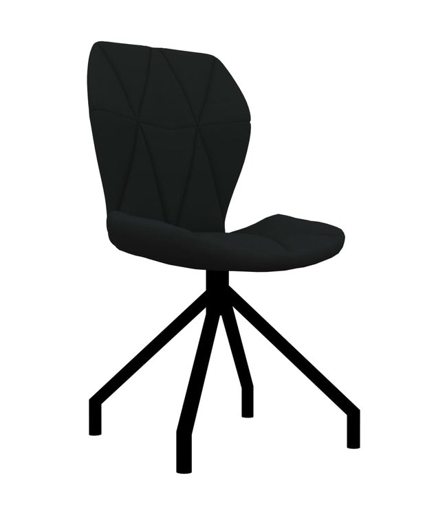 Eetkamerstoelen 6 st kunstleer zwart