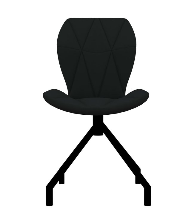 Eetkamerstoelen 6 st kunstleer zwart