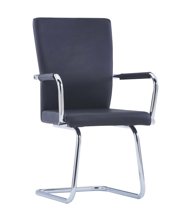 Eetkamerstoelen 6 st kunstleer zwart