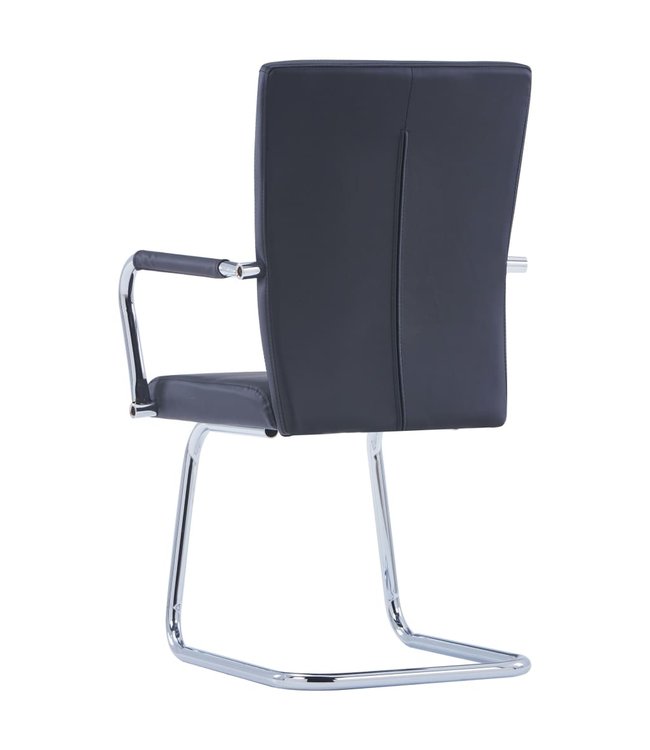 Eetkamerstoelen 6 st kunstleer zwart