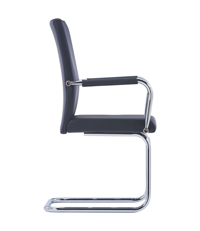 Eetkamerstoelen 4 st kunstleer zwart