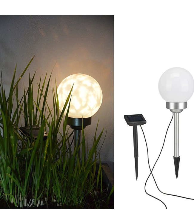 HI Tuinlicht LED bal roterend 15 cm