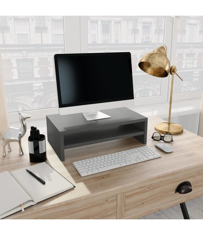 Monitorstandaard hoogglans spaanplaat 42x24x13