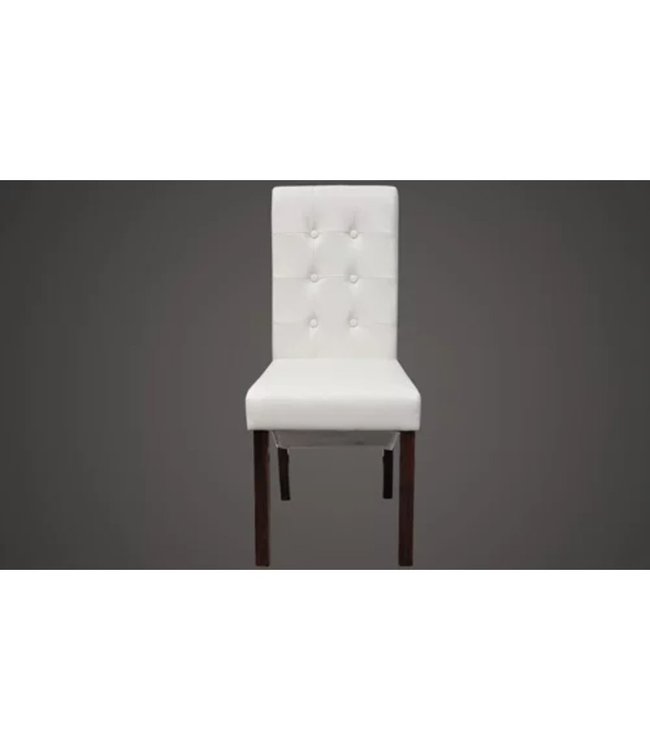 Eetkamerstoelen 2 st kunstleer wit