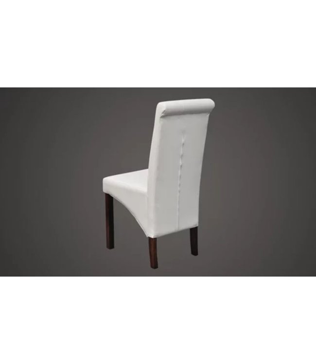 Eetkamerstoelen 2 st kunstleer wit