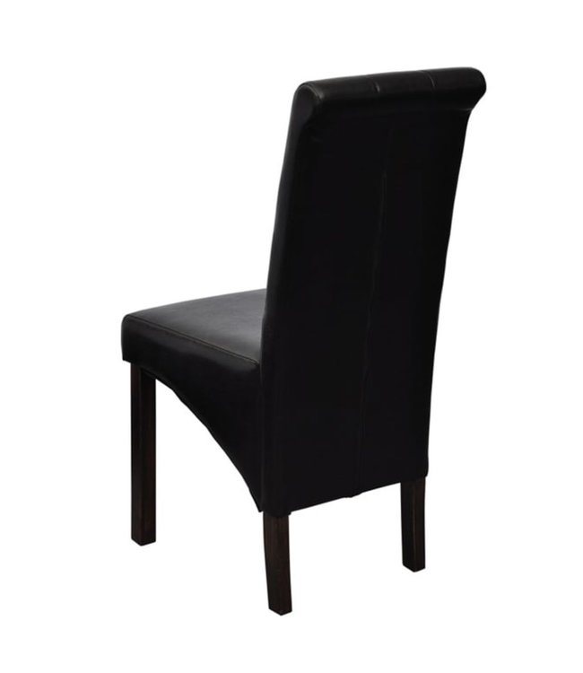 Eetkamerstoelen 2 st kunstleer zwart
