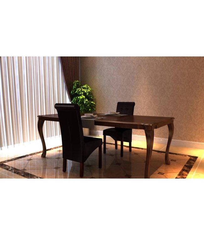 Eetkamerstoelen 2 st kunstleer bruin