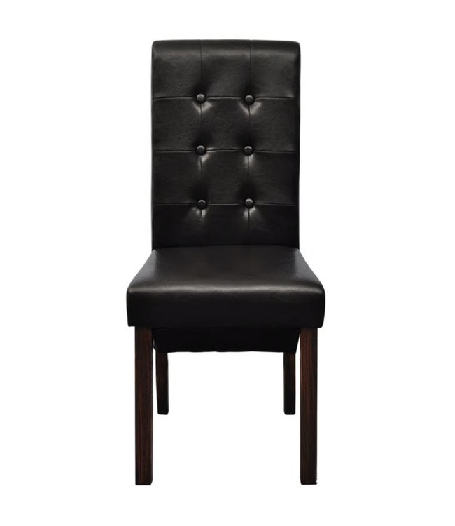 Eetkamerstoelen 2 st kunstleer bruin