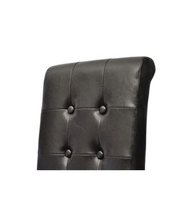 Eetkamerstoelen 2 st kunstleer bruin