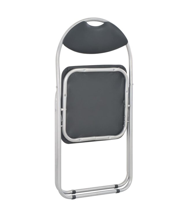 Eetkamerstoelen inklapbaar 2 st kunstleer zwart