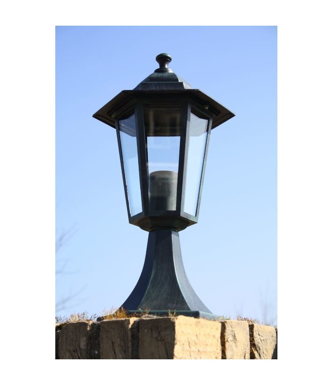 Tuinlampen 2 st aluminium donkergroen/zwart
