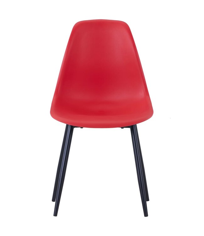 Eetkamerstoelen 6 st PP rood