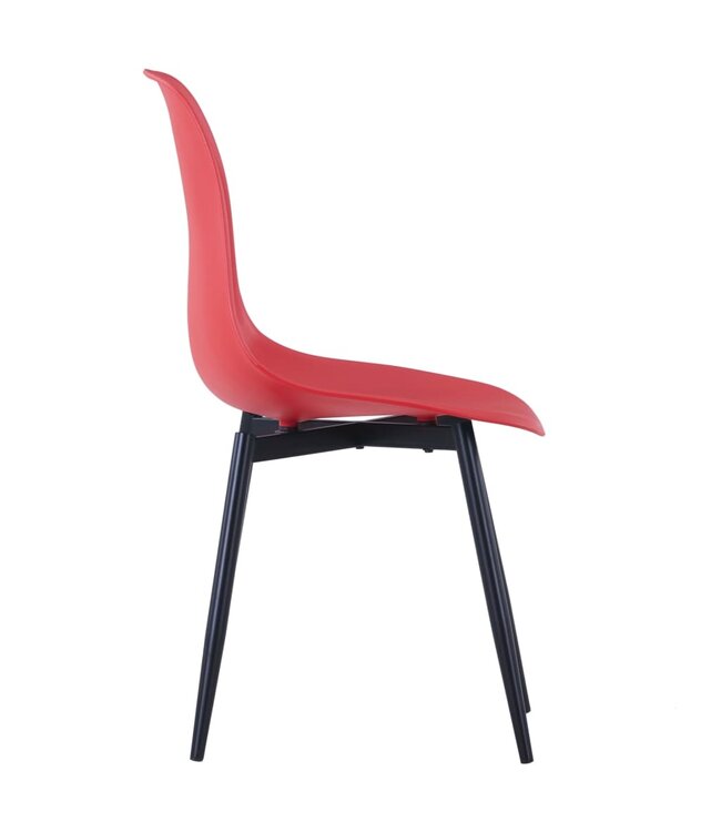 Eetkamerstoelen 4 st PP rood