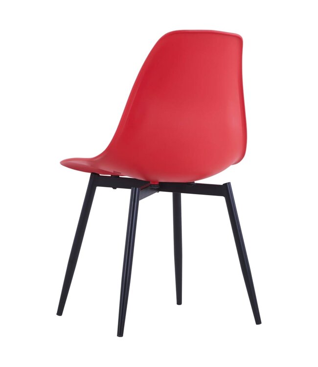 Eetkamerstoelen 4 st PP rood