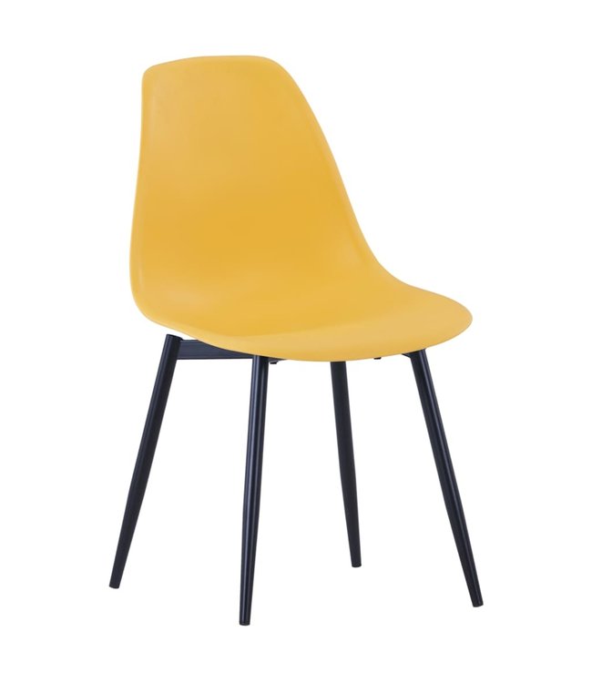 Eetkamerstoelen 6 st PP geel