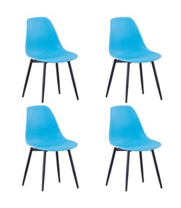 Eetkamerstoelen 4 st PP blauw
