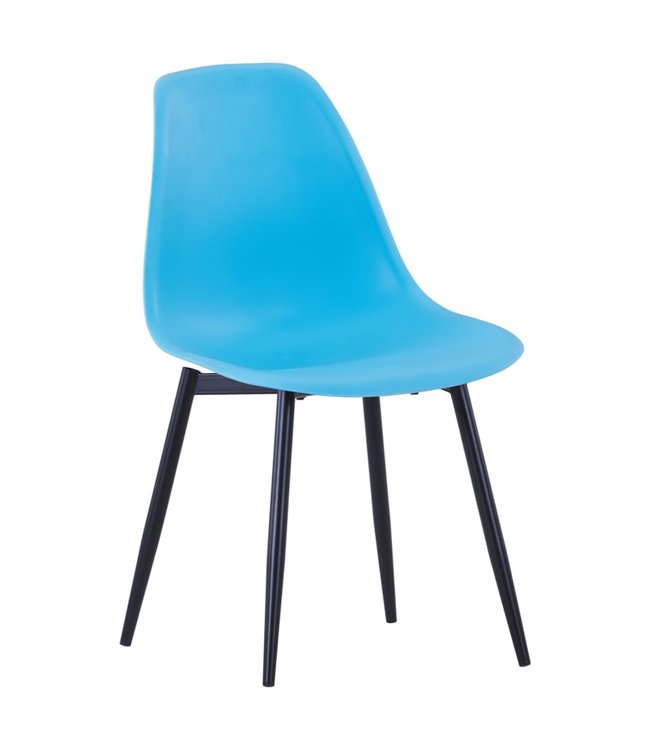 Eetkamerstoelen 4 st PP blauw