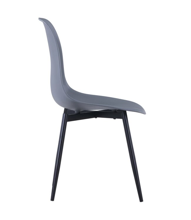 Eetkamerstoelen 4 st PP grijs