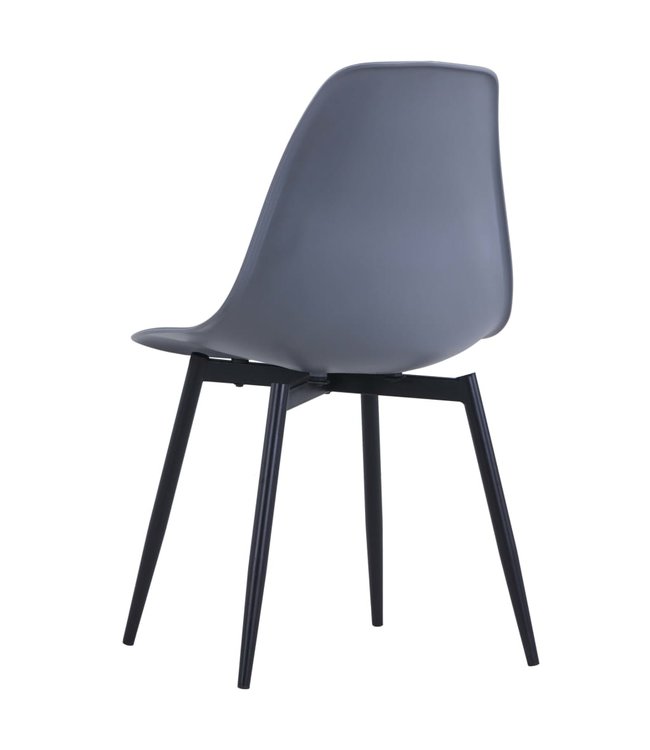 Eetkamerstoelen 2 st PP grijs