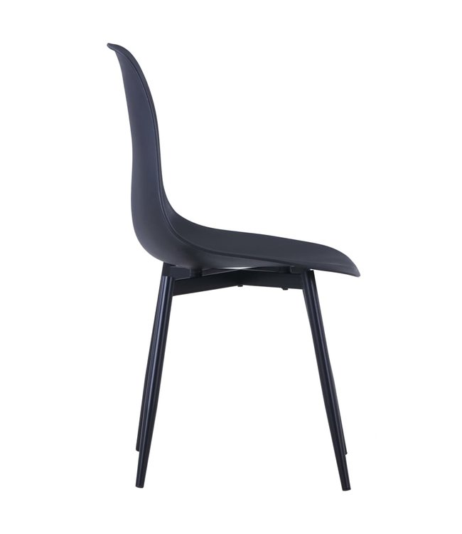 Eetkamerstoelen 2 st PP zwart