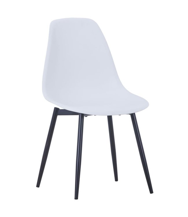 Eetkamerstoelen 4 st PP wit